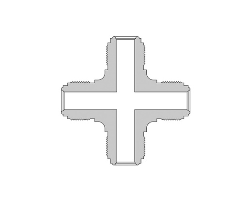 [SS-C-FR8] 316 SS, FITOK FR Series Metal Gasket Face Seal Fitting, FR Body Union Cross, 1/2" FR