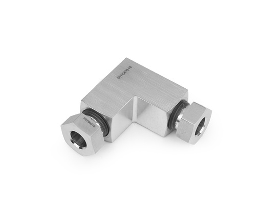 [SS-DLU-DFF12-DFF8] 316 SS, FITOK 20D Series Medium Pressure Tube Fitting, Union Reducing Elbow, 3/4" O.D. × 1/2" O.D.